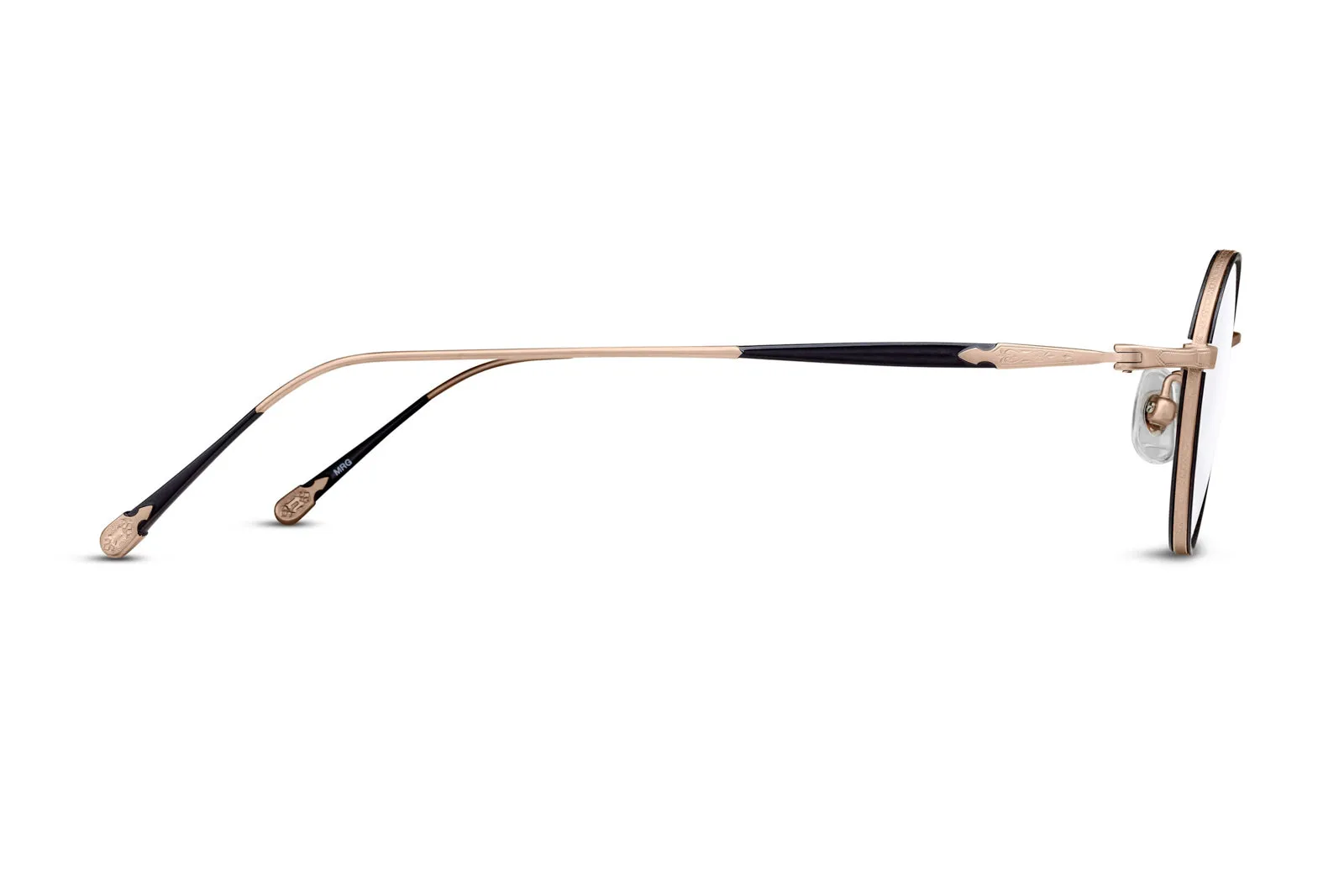 10189H- Eyeglasses - Matte Rose Gold - Matte Black