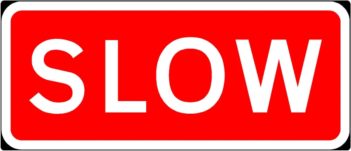 1050x450mm SLOW - 7013 - Rigid Plastic