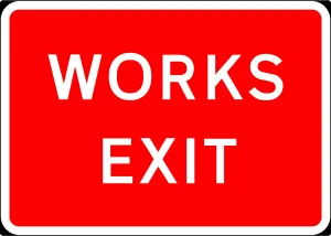 1050x750mm Works Exit - 7302 - Rigid Plastic