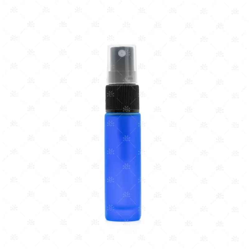 10ml Blue Deluxe Frosted Glass Spray Bottle (5 pack)
