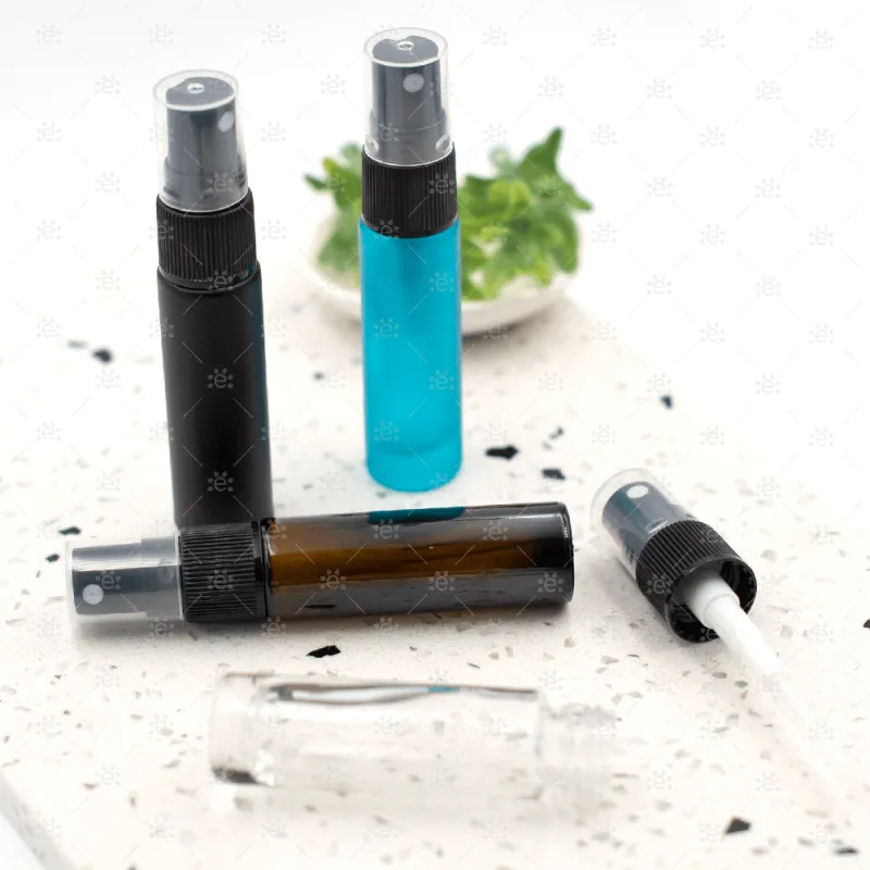 10ml Teal Deluxe Frosted Glass Spray Bottle (5 pack)