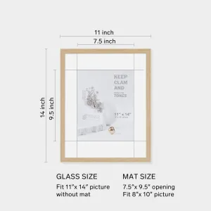 11x14 Dendro Wooden Frame: Natural