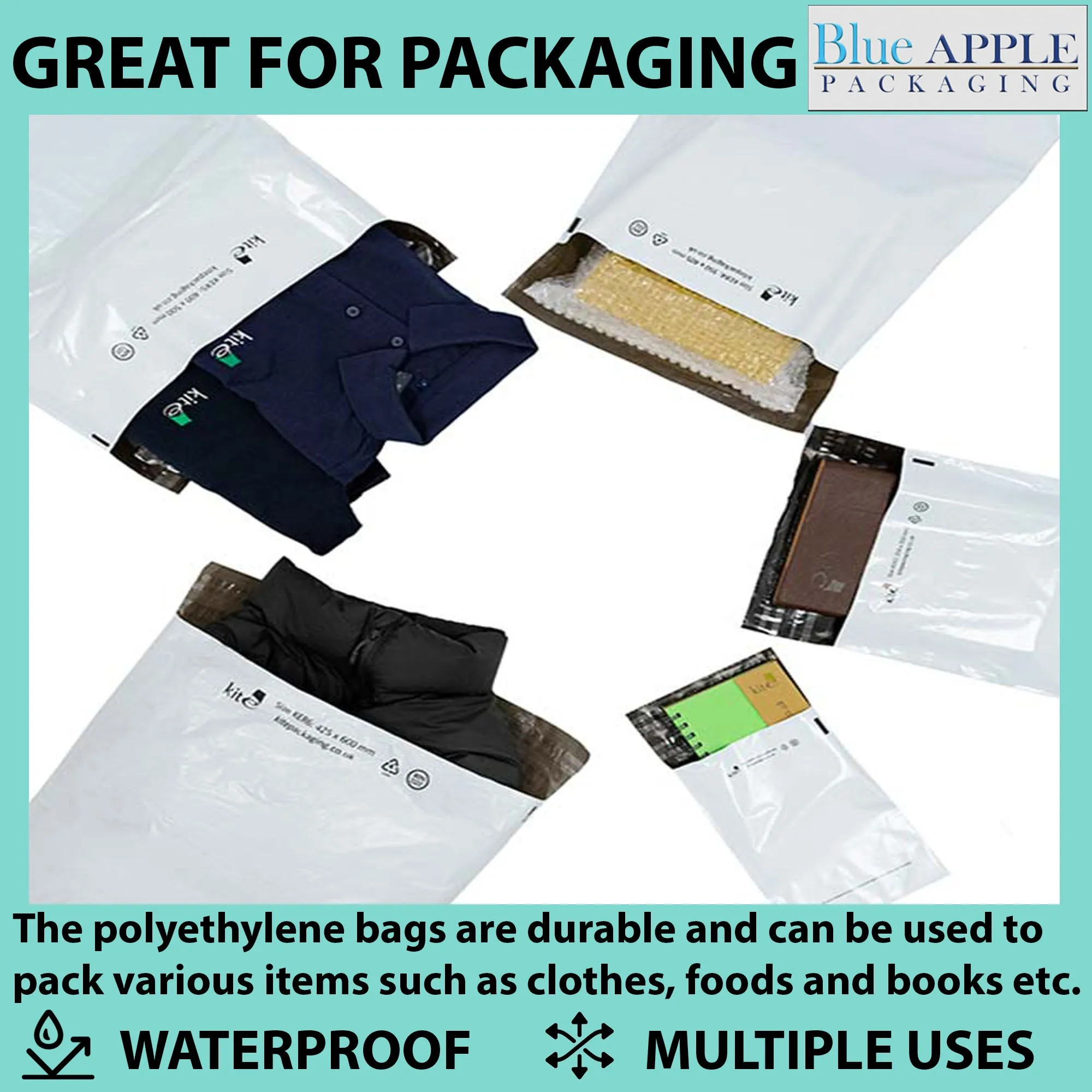 12X15.5 Inches Poly Mailers LDPE #5 Shipping Envelopes
