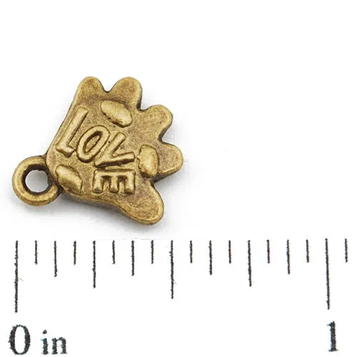 14*13mm Vintage antique bronze Zinc alloy Charms,love hands,sold 200 pcs per pkg