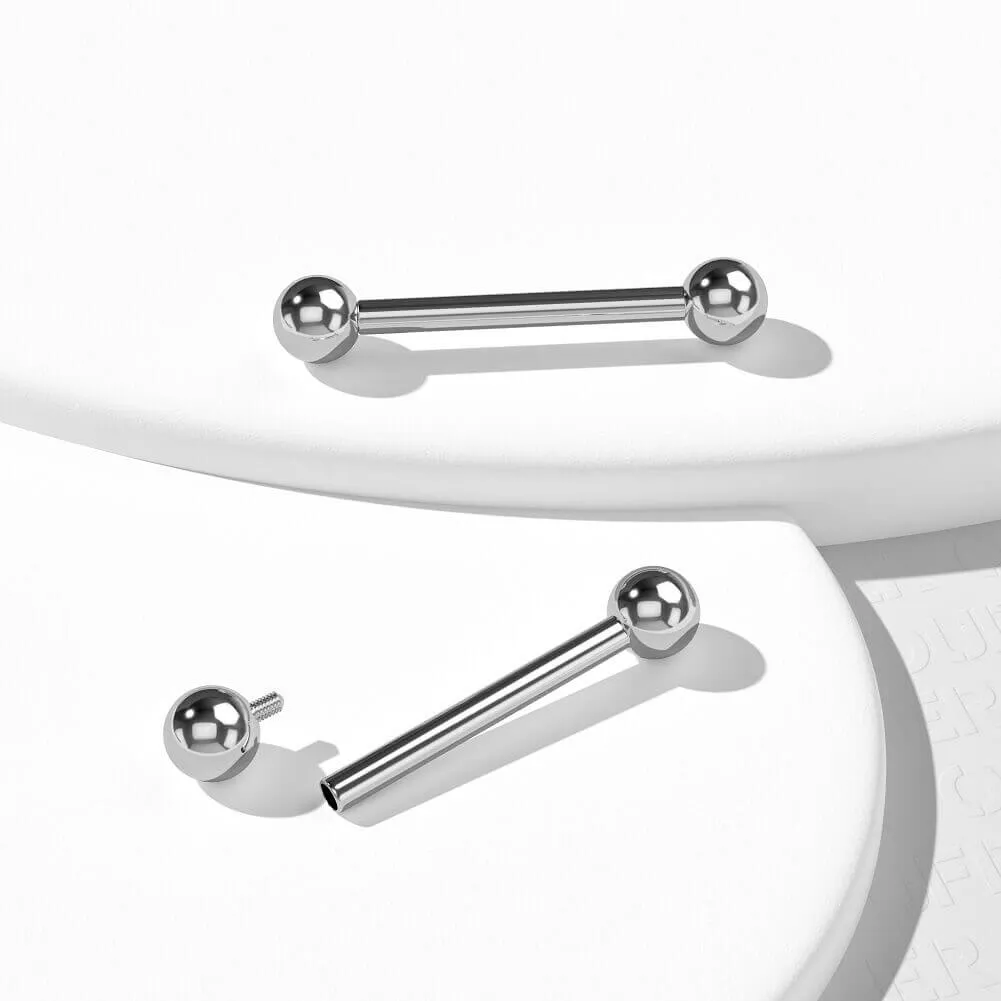 14G Titanium Internally Threaded Bridge Barbell