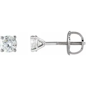 14K White 1/2 CTW Natural Diamond Cocktail-Style Earrings