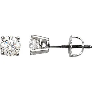 14K White 3.4 mm=1/3 CTW Diamond Earrings