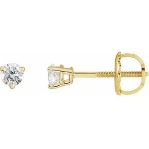 14K Yellow .06 CTW Natural Diamond Earrings