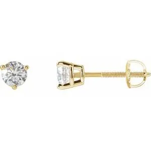 14K Yellow 3/8 CTW Natural Diamond Earrings