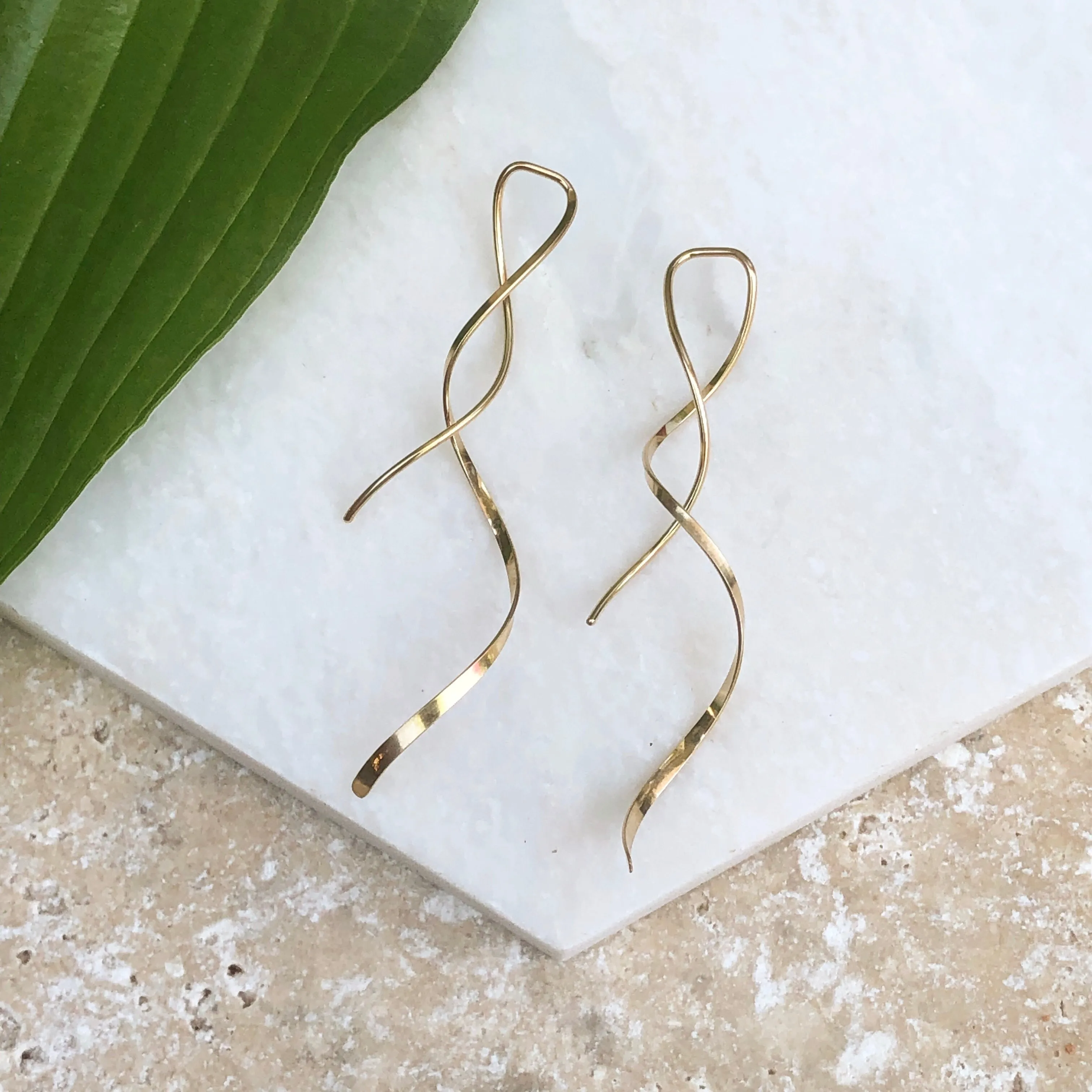 14KT Yellow Gold Filled Twist Ear Wire Earrings