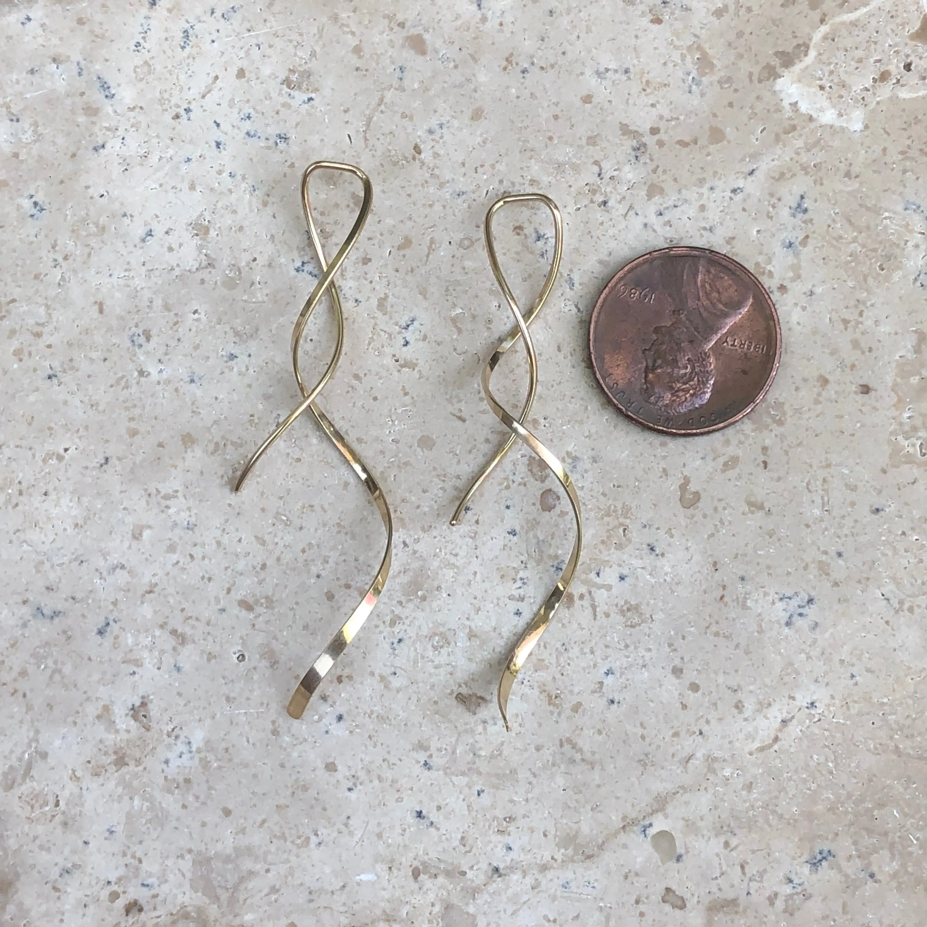 14KT Yellow Gold Filled Twist Ear Wire Earrings