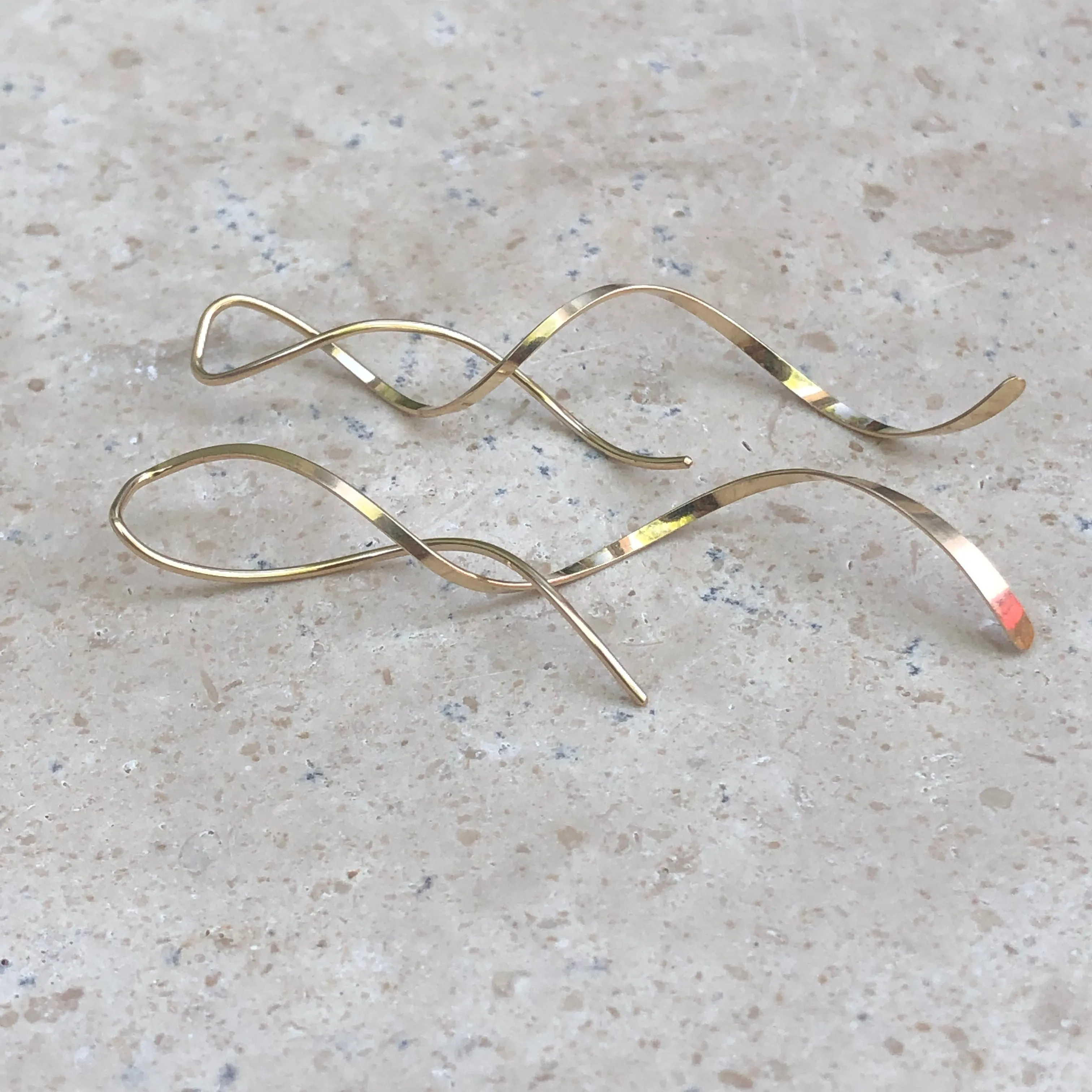 14KT Yellow Gold Filled Twist Ear Wire Earrings