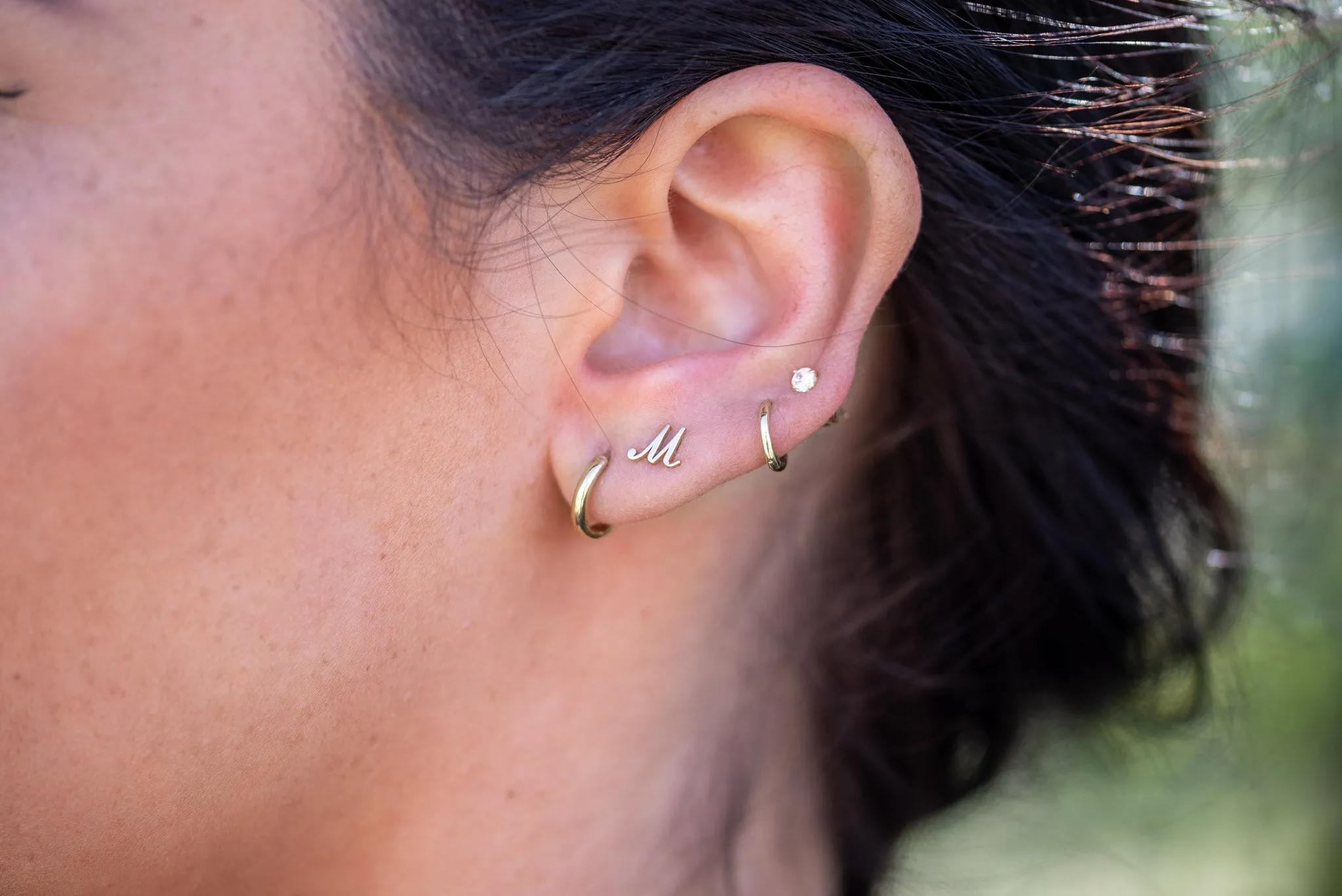 14kt Yellow Gold Huggie Hoop