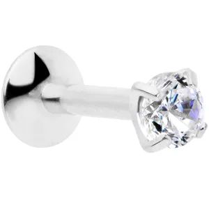 16 Gauge 1/4 3mm CZ G23 Titanium Internally Threaded Labret