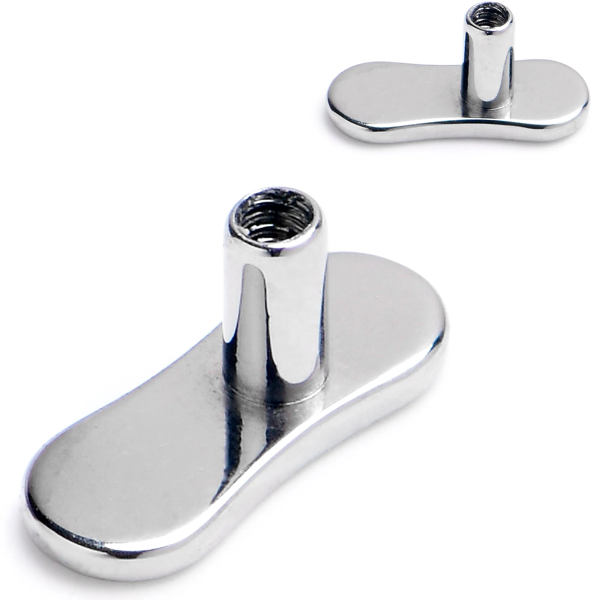16 Gauge 2.5mm Rise No Hole Implant Grade Titanium Dermal Anchor Base