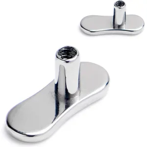 16 Gauge 2.5mm Rise No Hole Implant Grade Titanium Dermal Anchor Base