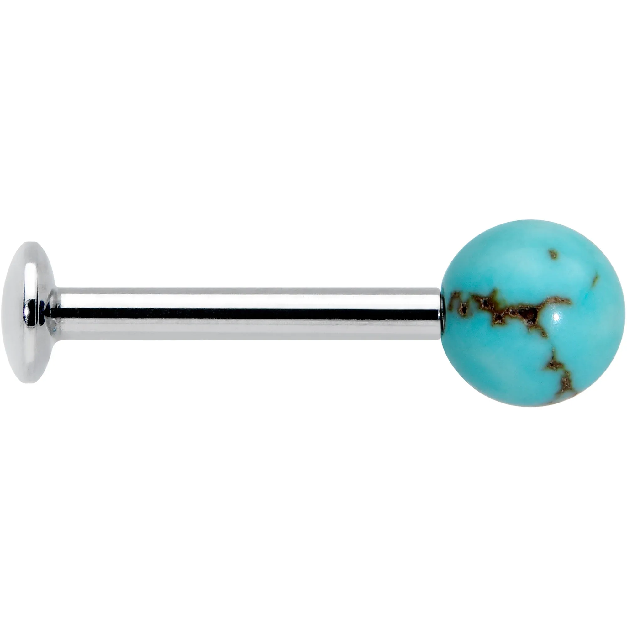 16 Gauge 5/16 Elegant Blue Turquoise Internally Threaded Labret Tragus