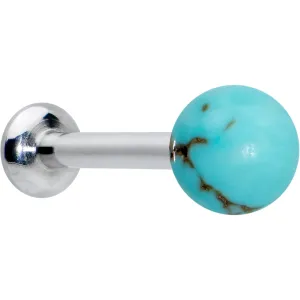 16 Gauge 5/16 Elegant Blue Turquoise Internally Threaded Labret Tragus