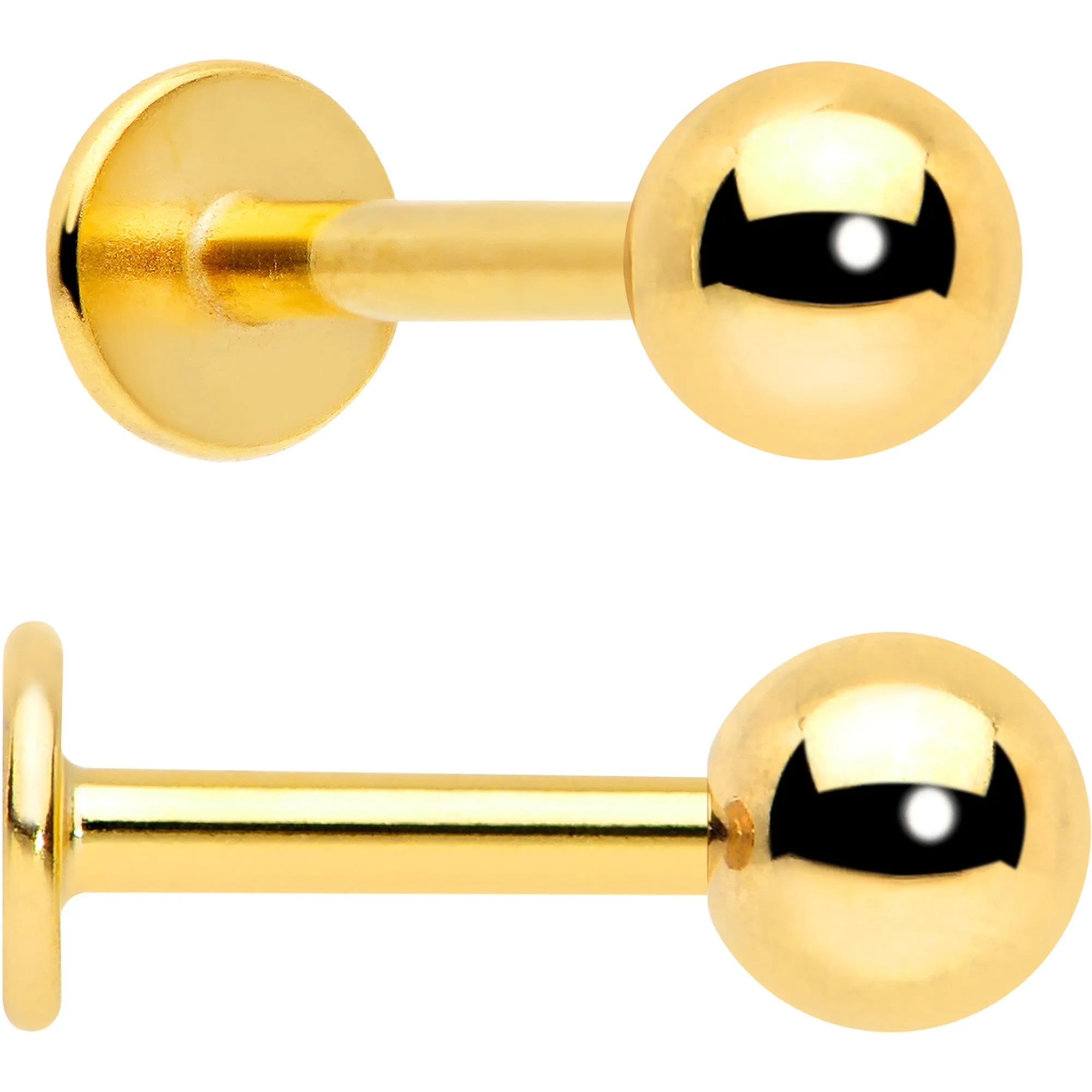 16 Gauge French Bulldog Flat Back Earring Set Internally Threaded 3 Pack