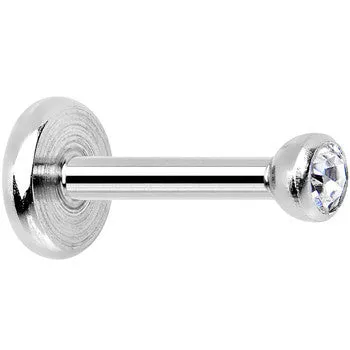 18 Gauge 1/4 Clear 2mm CZ Gem Internally Threaded Cartilage Earring