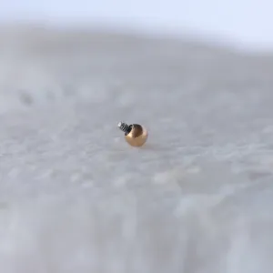 18k Solid Gold Threaded Bead