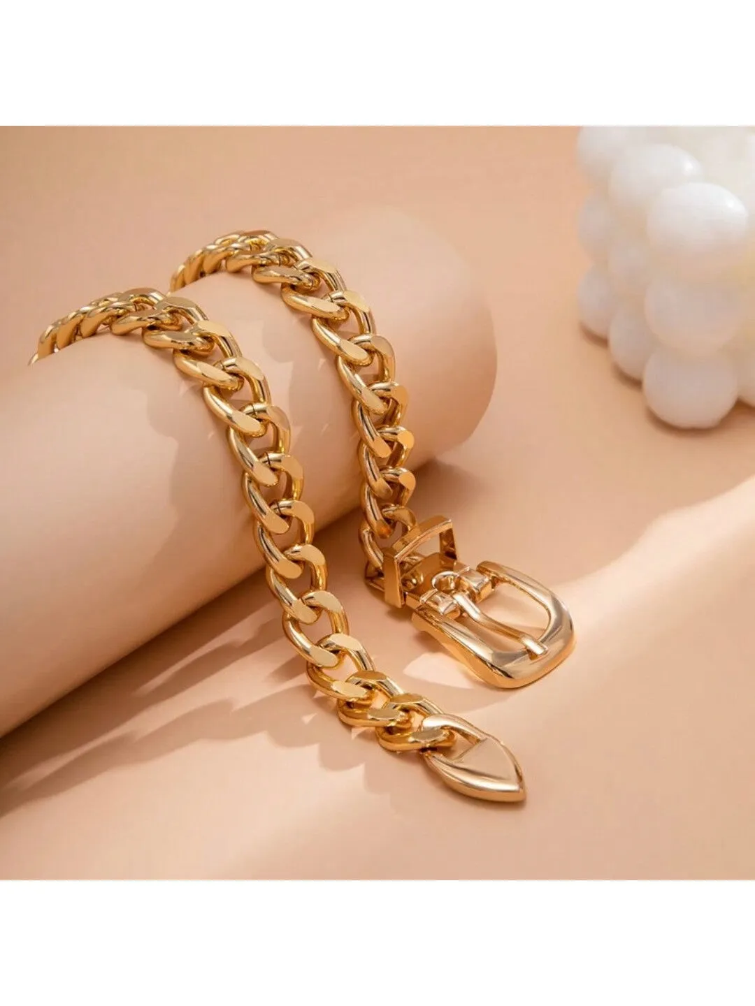 1pc Minimalist Punk Chain Belt Collarbone Chain Necklace