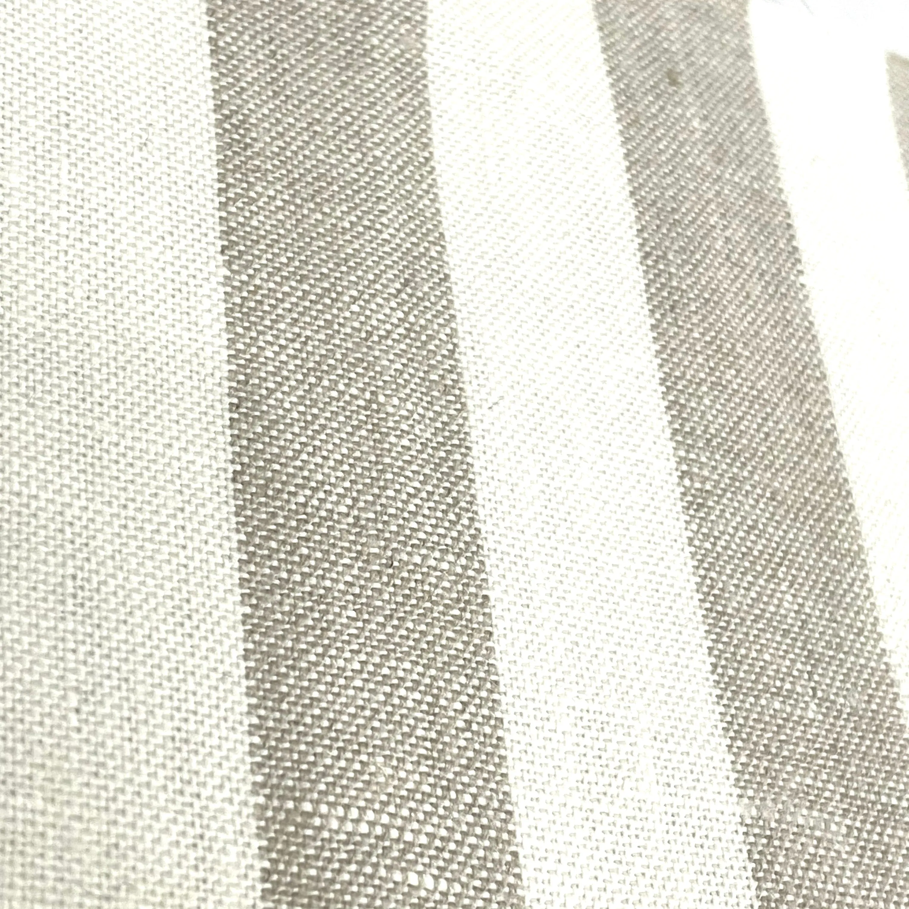 1" Oatmeal Stripe 100% Natural Linen Fabric By The Yard/CL1079
