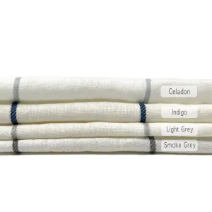 3 1/2" Wide Stripe 100% Natural Linen Fabric By The Yard/CL1003