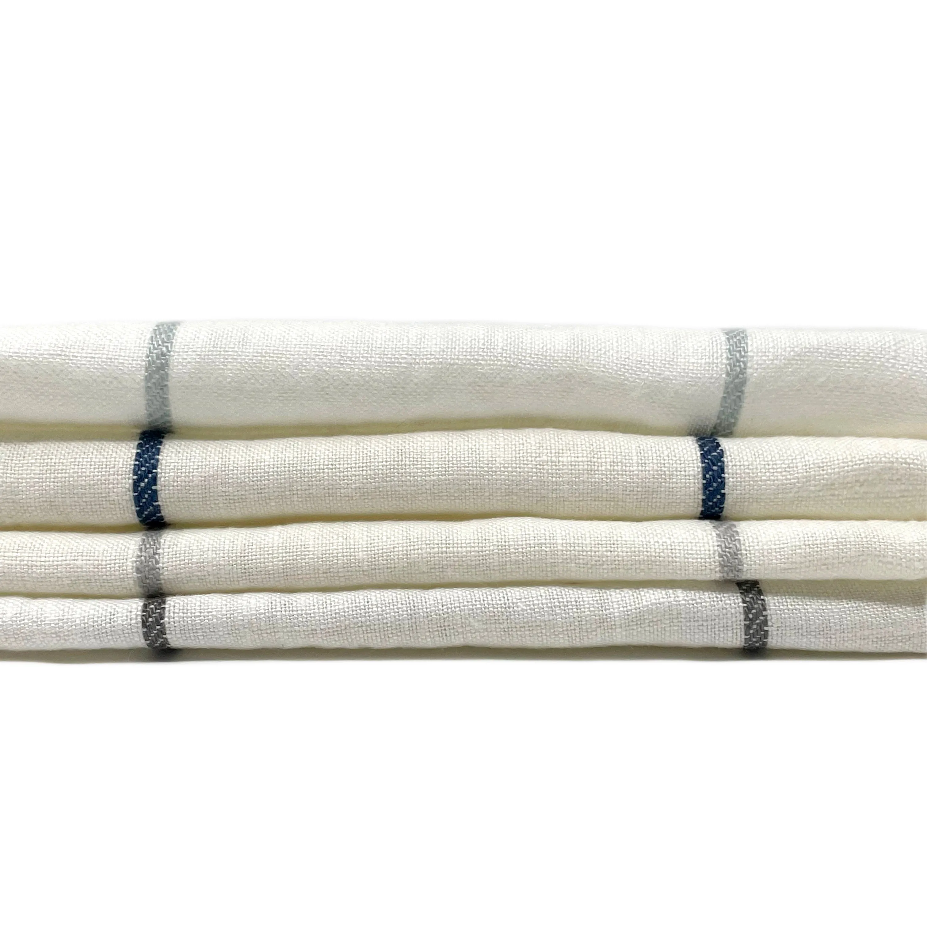 3 1/2" Wide Stripe 100% Natural Linen Fabric By The Yard/CL1003