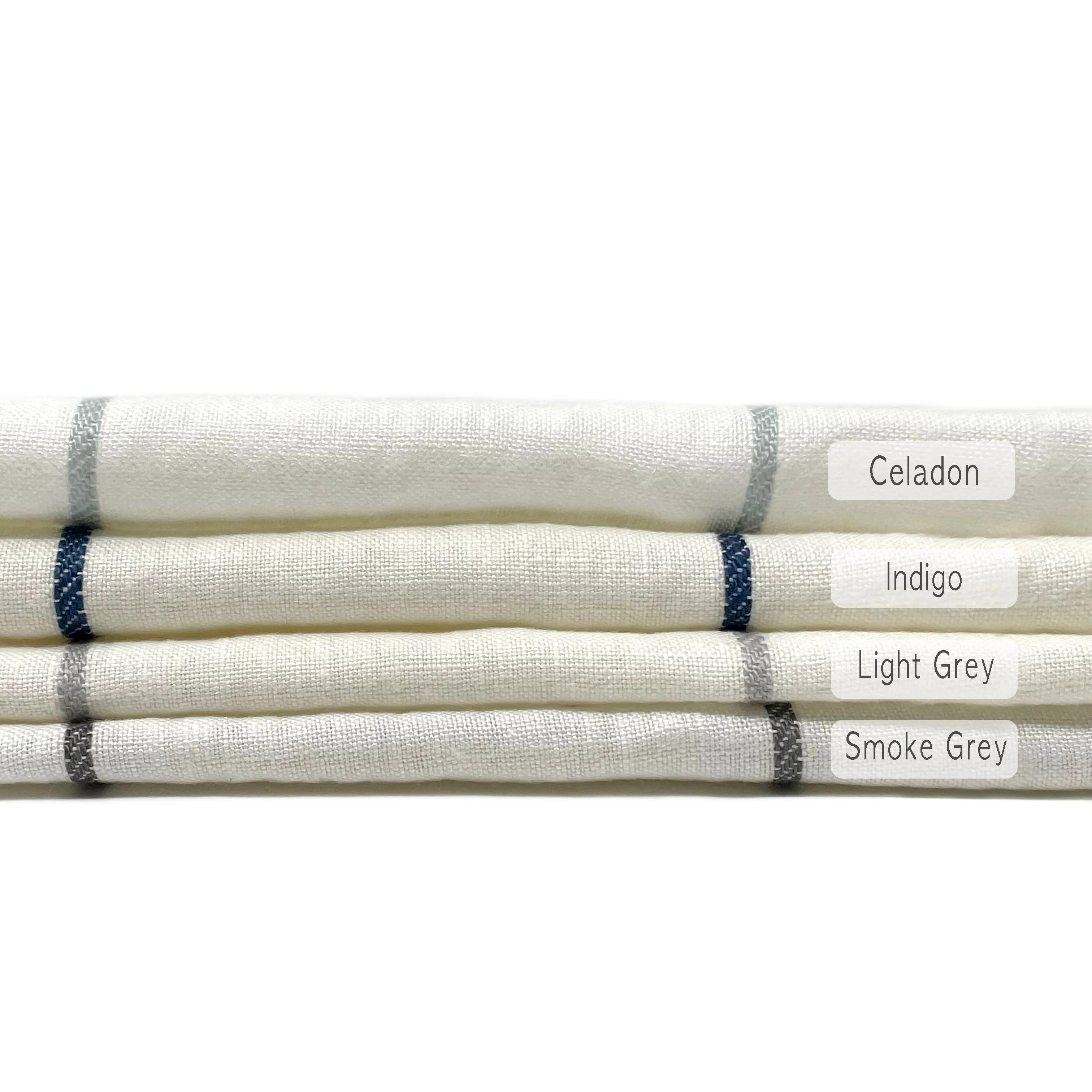 3 1/2" Wide Stripe 100% Natural Linen Fabric By The Yard/CL1003