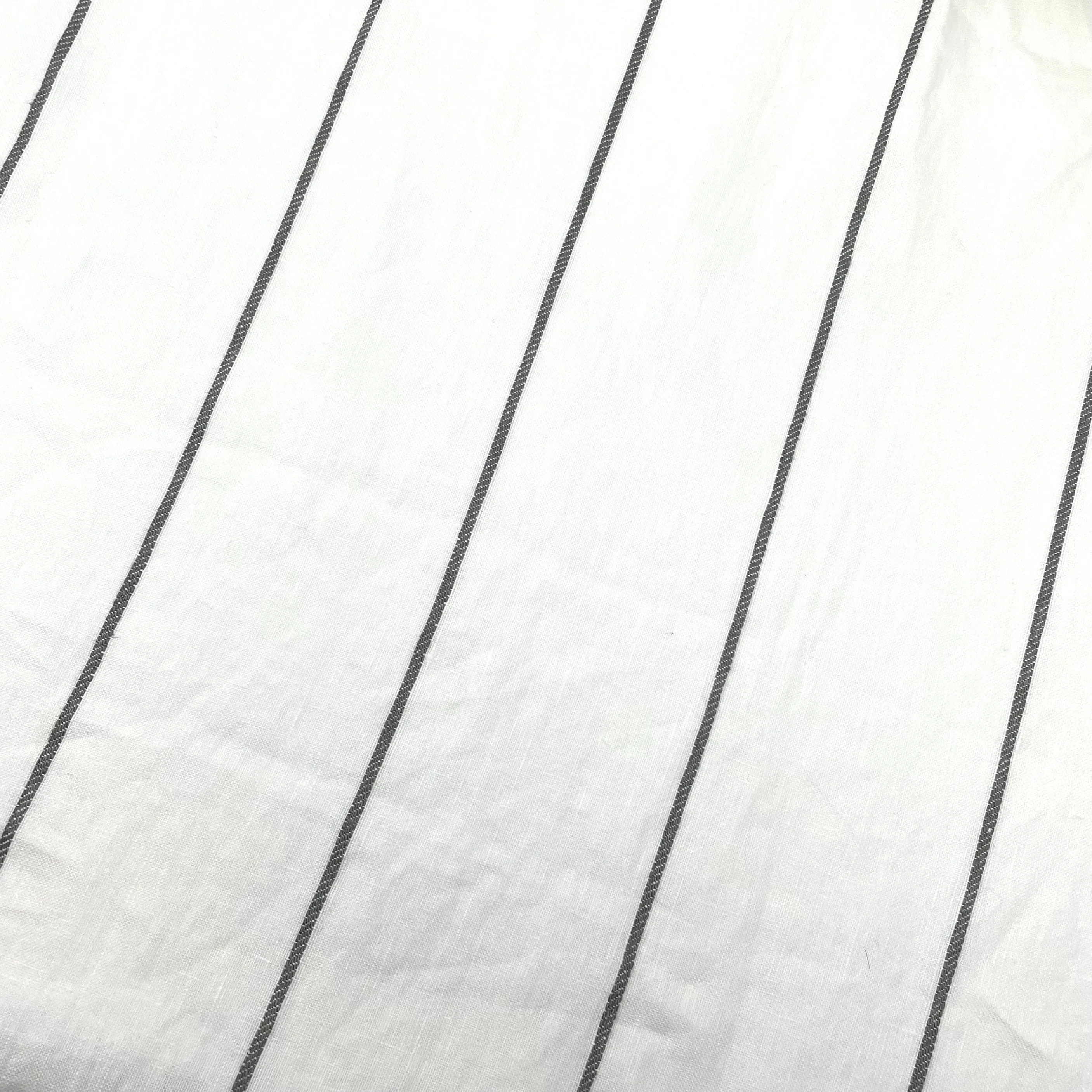 3 1/2" Wide Stripe 100% Natural Linen Fabric By The Yard/CL1003