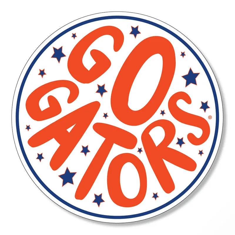 3 inch Circle Star Go Gators Decal