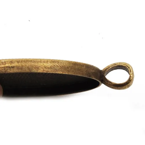 30x40m Antique Bronze Oval Cameo Cabochon Base Setting Pendants ,Sold 20 Pcs per pkg
