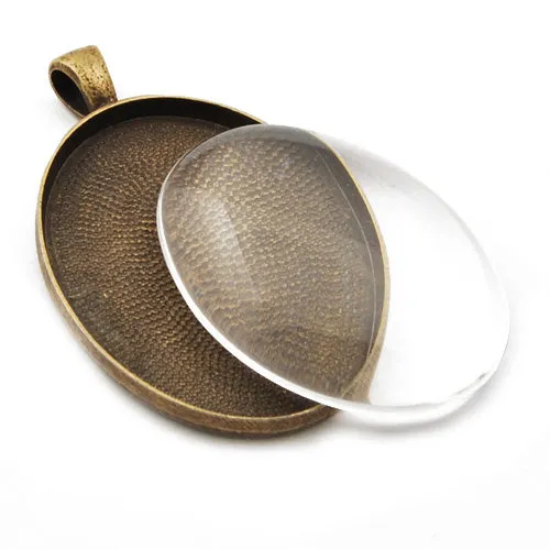 30x40m Antique Bronze Oval Cameo Cabochon Base Setting Pendants ,Sold 20 Pcs per pkg