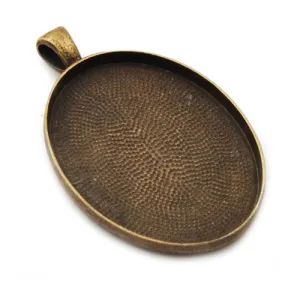 30x40m Antique Bronze Oval Cameo Cabochon Base Setting Pendants ,Sold 20 Pcs per pkg