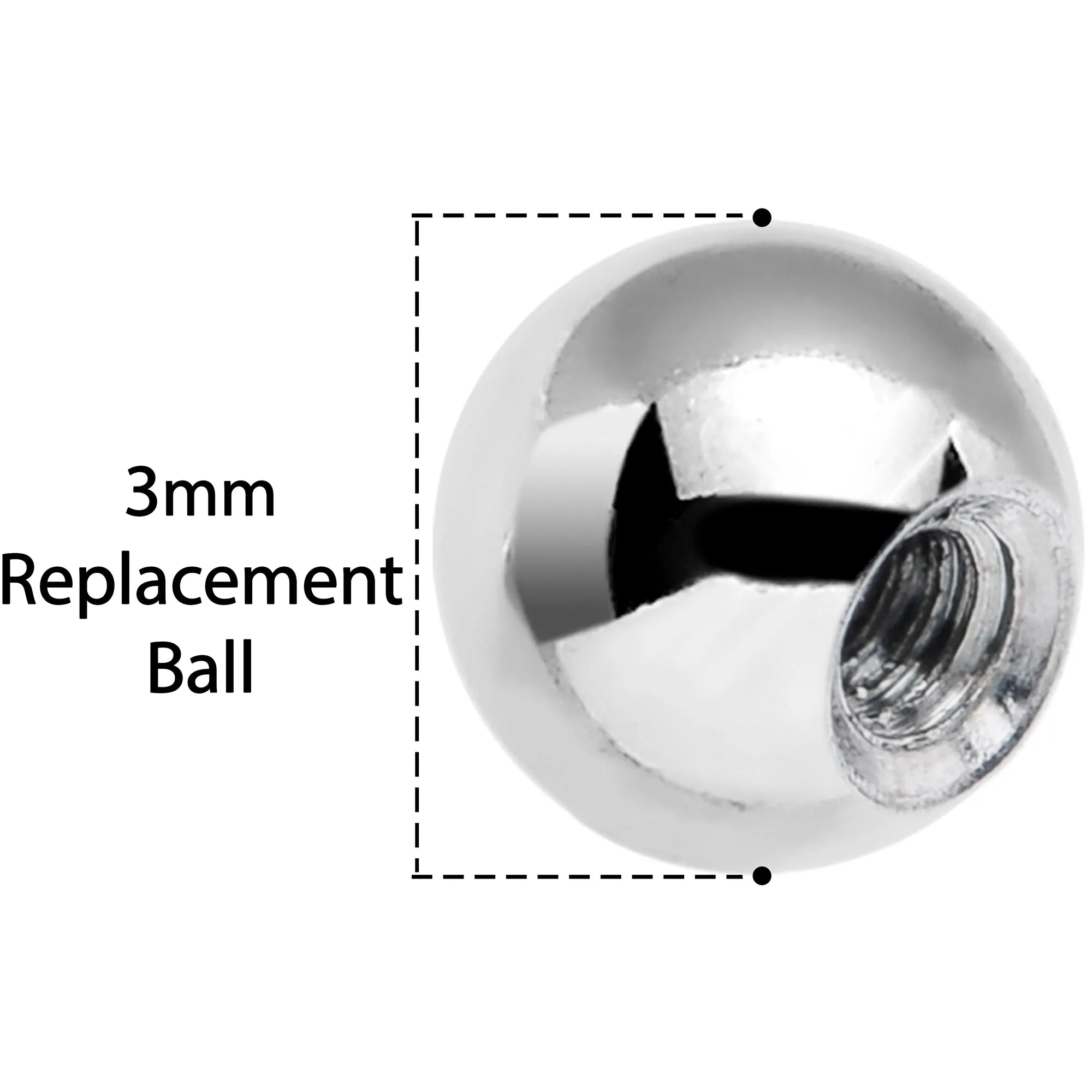3mm Stainless Steel Aqua Gem Replacement Ball