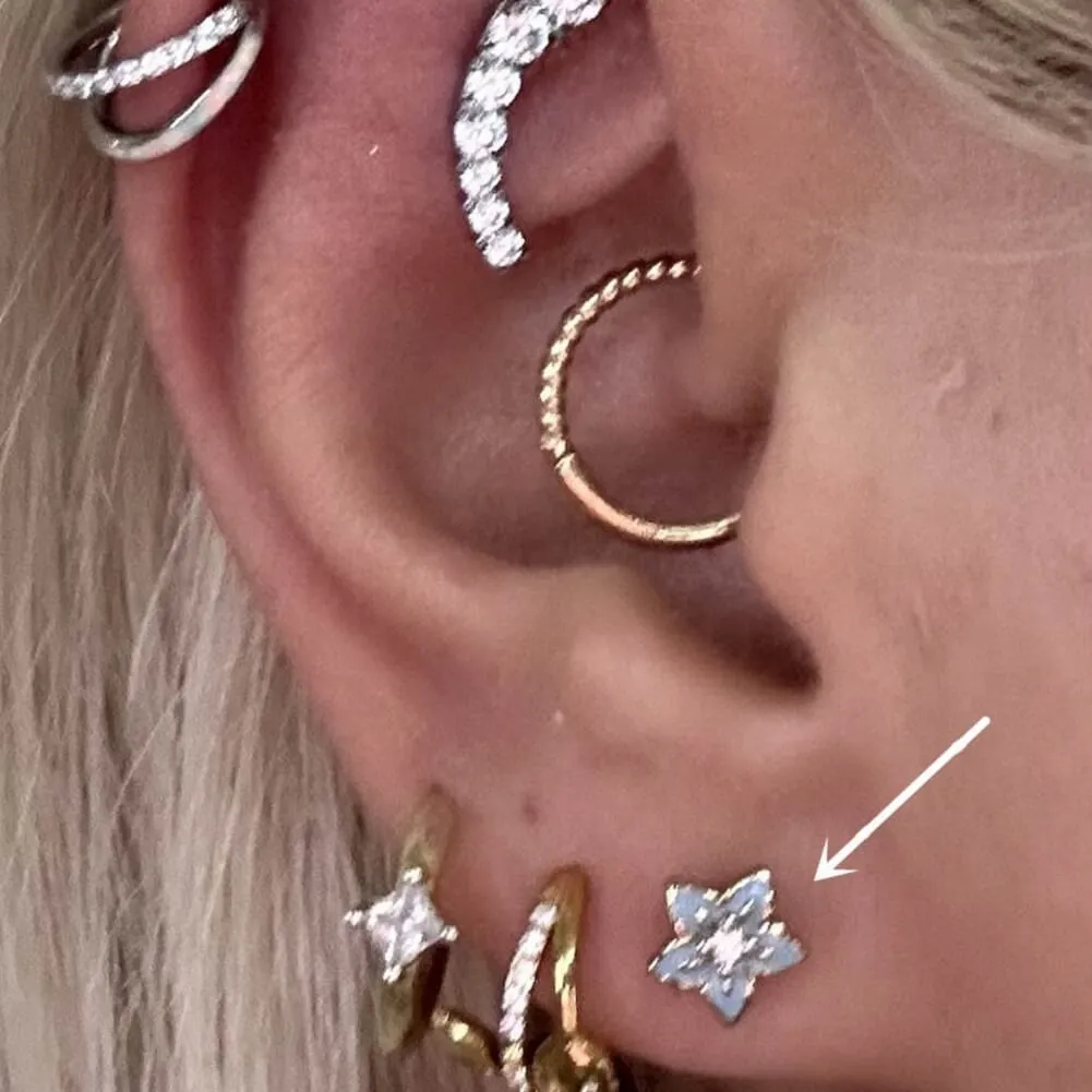3PCS 16G Bee/Flower/Honey Labret Stud Cartilage Helix Earring