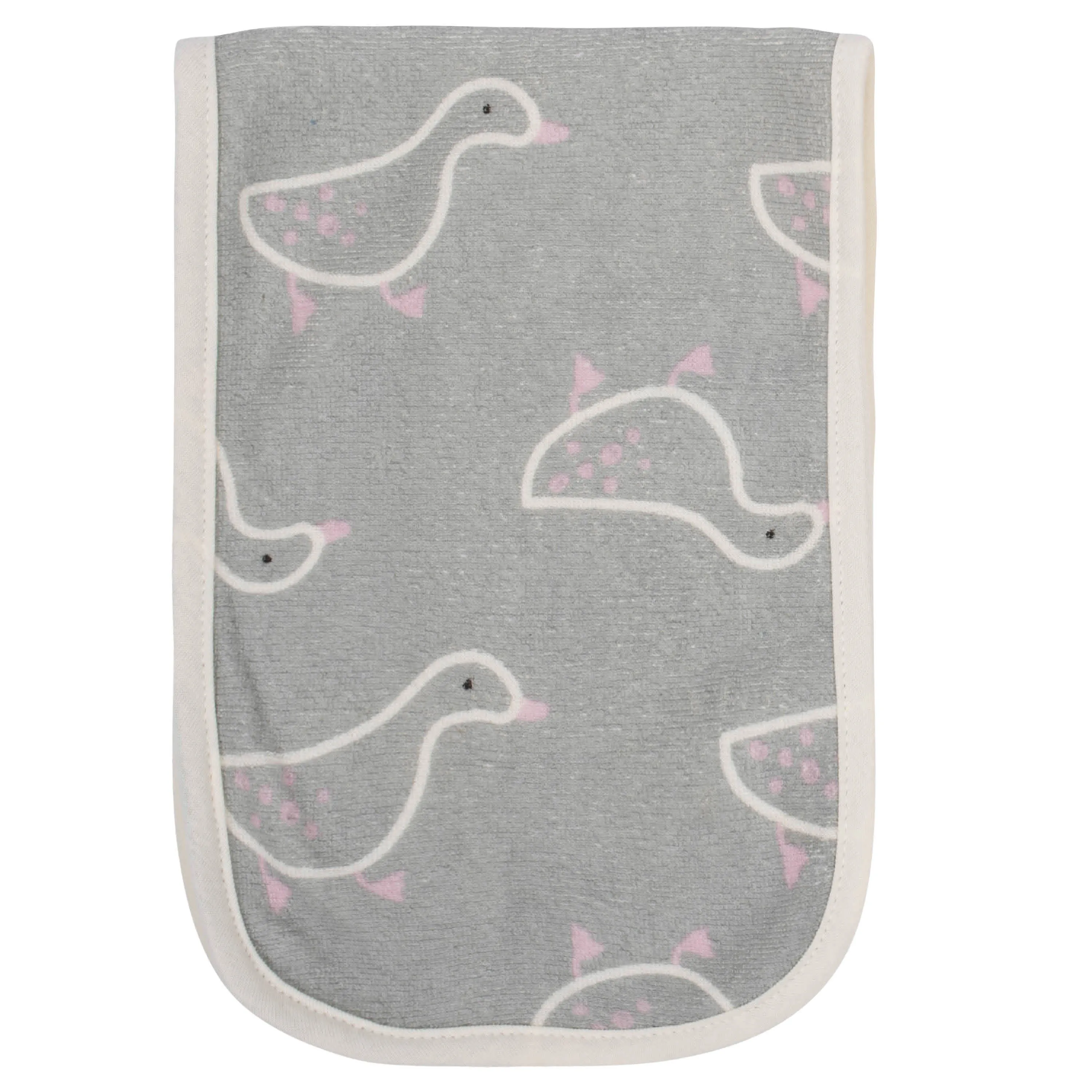 4-Pack Baby Girls Comfy Stretch Ducklings Burp Cloths