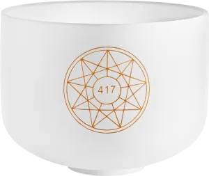 417 Hz Solfeggio 10" Crystal Singing Bowl, G#4 (Re) - Transformation