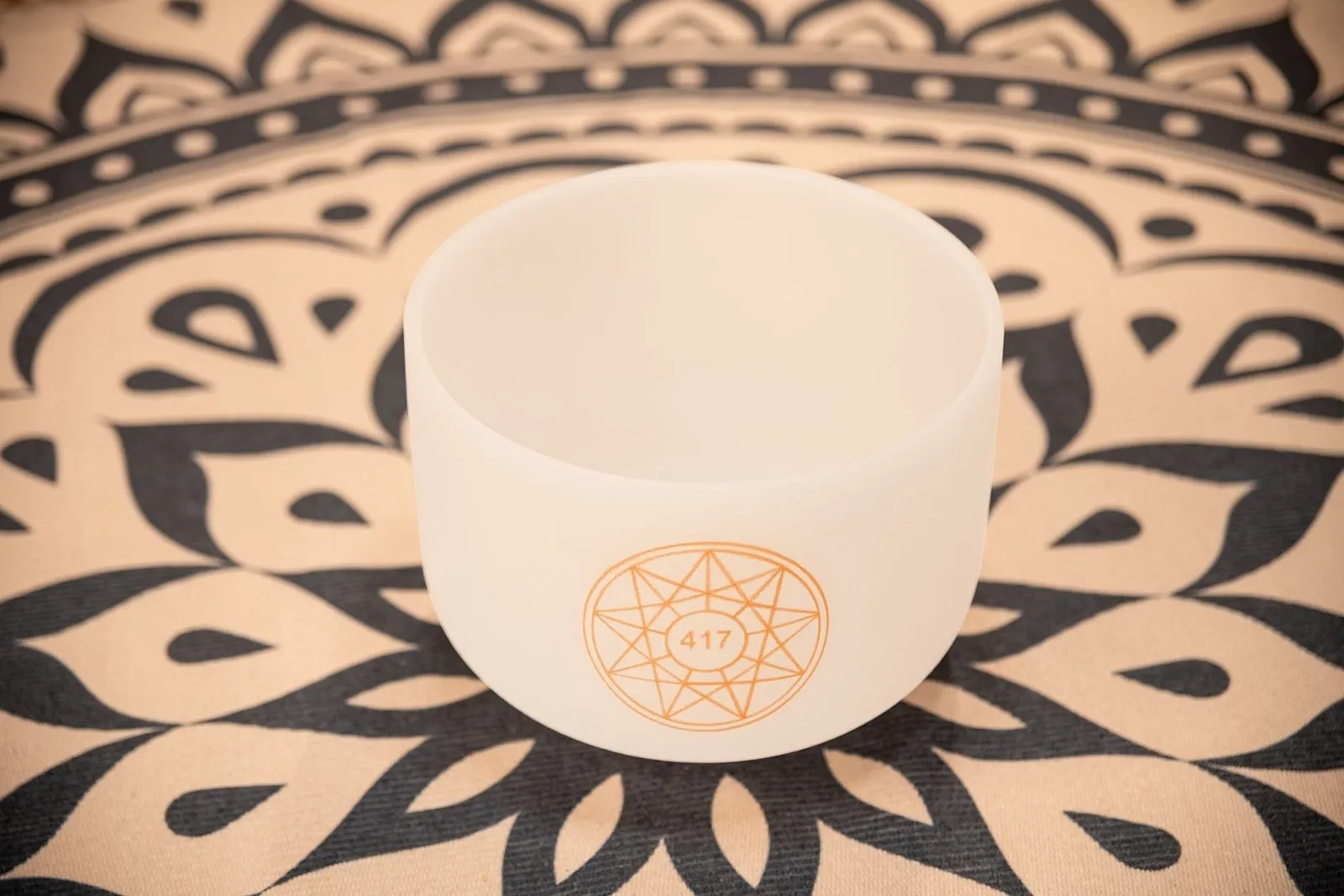 417 Hz Solfeggio 10" Crystal Singing Bowl, G#4 (Re) - Transformation