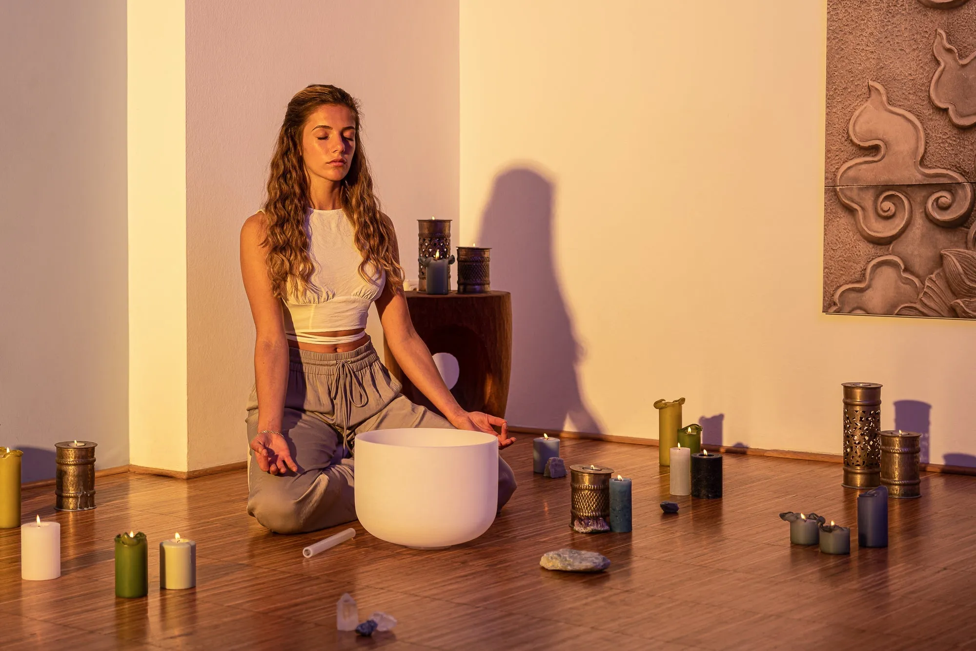 432 Hz 12" Crystal Singing Bowl Note C4 - Root Chakra
