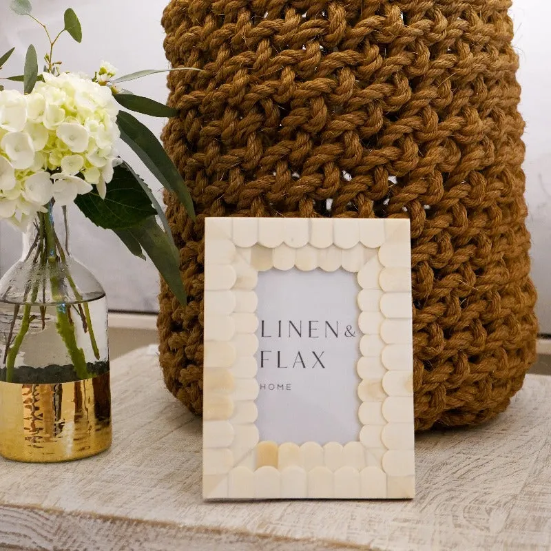 4x6 Cream Scallop Photo Frame