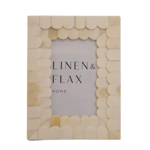 4x6 Cream Scallop Photo Frame