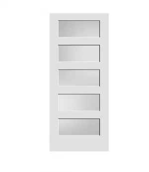 5 Panel Frosted Glass Door