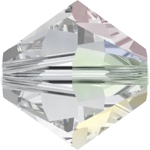 5328 Swarovski Bicone Beads, Crystal AB (001 AB)