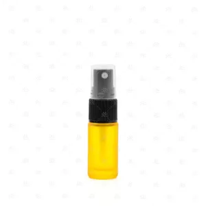 5ml Yellow Deluxe Frosted Glass Spray Bottle (5 pack)