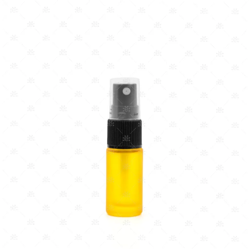 5ml Yellow Deluxe Frosted Glass Spray Bottle (5 pack)