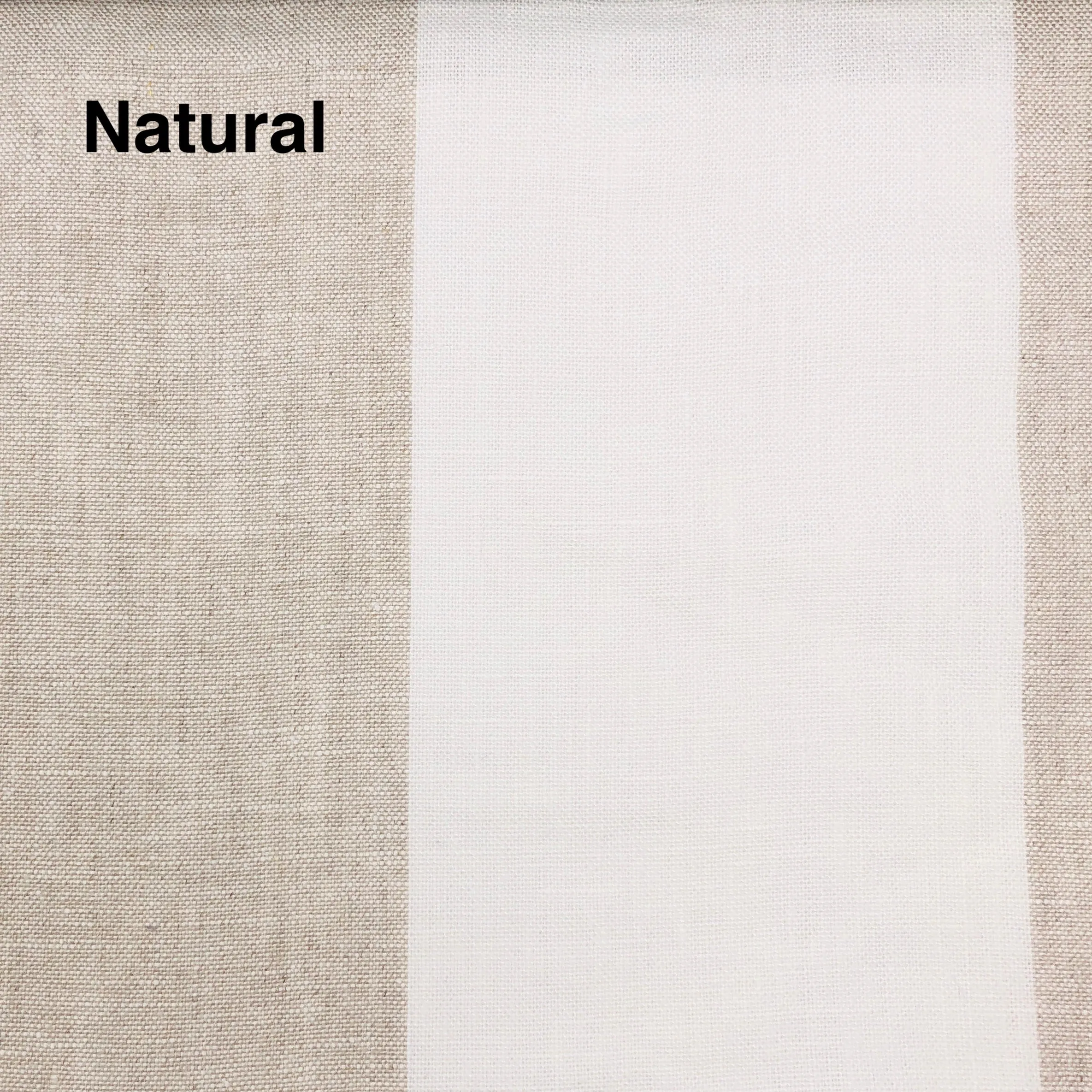 5" Stripe 100% Natural Linen Fabric By The Yard/CL1026