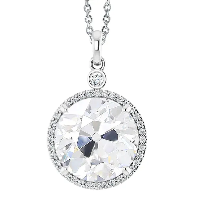 6 Carat Elegant Natural Earth Mined Diamond Pendant Necklace
