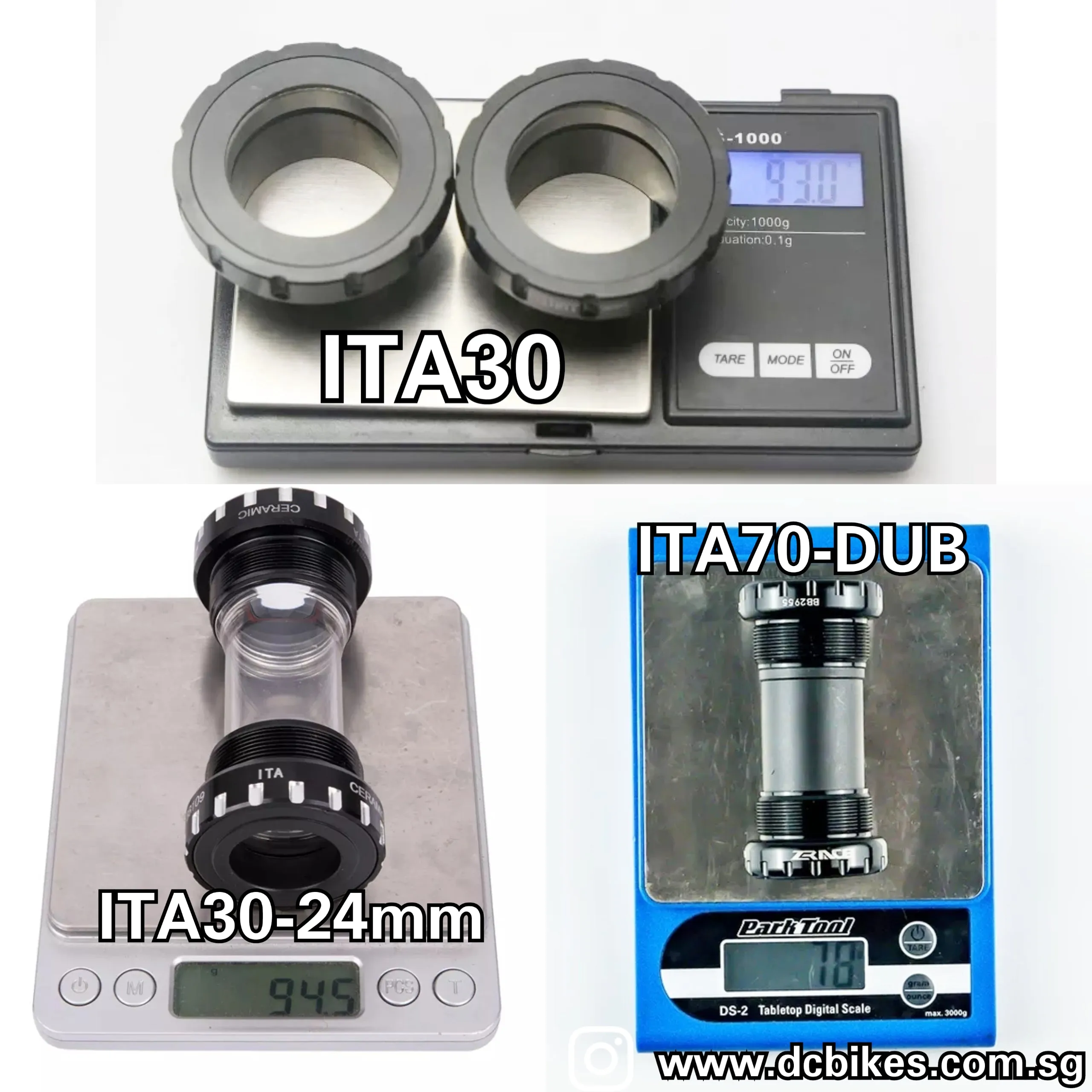 70mm Italian ITA70 Threaded Bottom Bracket BB For Shimano 24mm/22mm GXP Sram 28.99mm Dub 30mm Crank